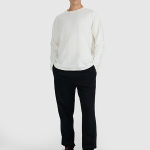 4F Longsleeve oversize gładki męski - biały