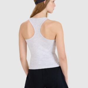 4F Top slim gładki damski - szary