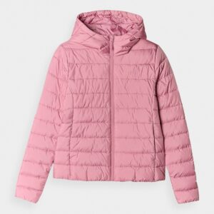 4F Kurtka puchowa z wypełnieniem z recyklingu damska - różowa