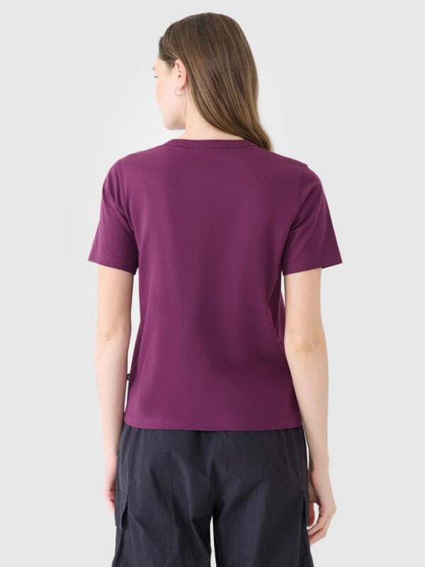 cad1f1d093f301c305f376150f4b01f9543860d7 4F T-shirt regular gładki damski - fioletowy