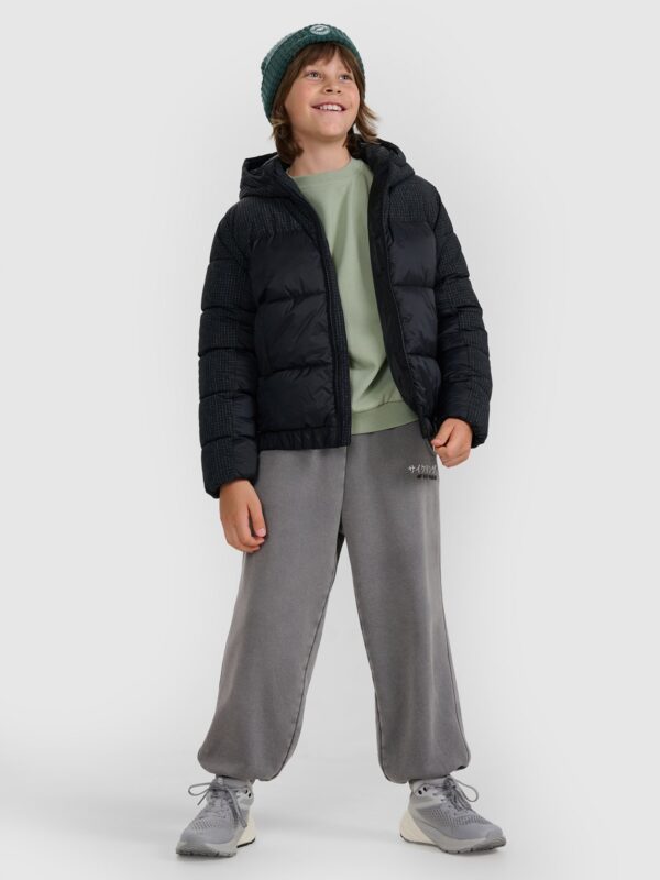 cae495b3f59102d6792298e85989cc999fde3b45 4F Kurtka puchowa z wypełnieniem syntetycznym chłopięca - czarna 128 (7-8 lat)