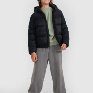 4F Kurtka puchowa z wypełnieniem syntetycznym chłopięca - czarna 128 (7-8 lat)