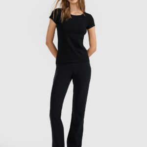 4F T-shirt regular gładki damski