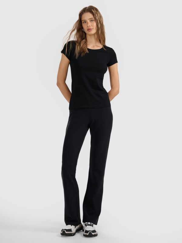 4F T-shirt regular gładki damski