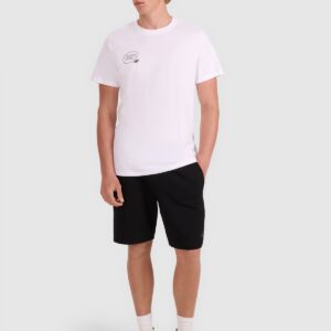 4F T-shirt regular z nadrukiem męski - biały