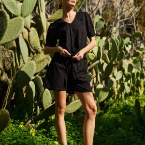 Bawełniane szorty czarne