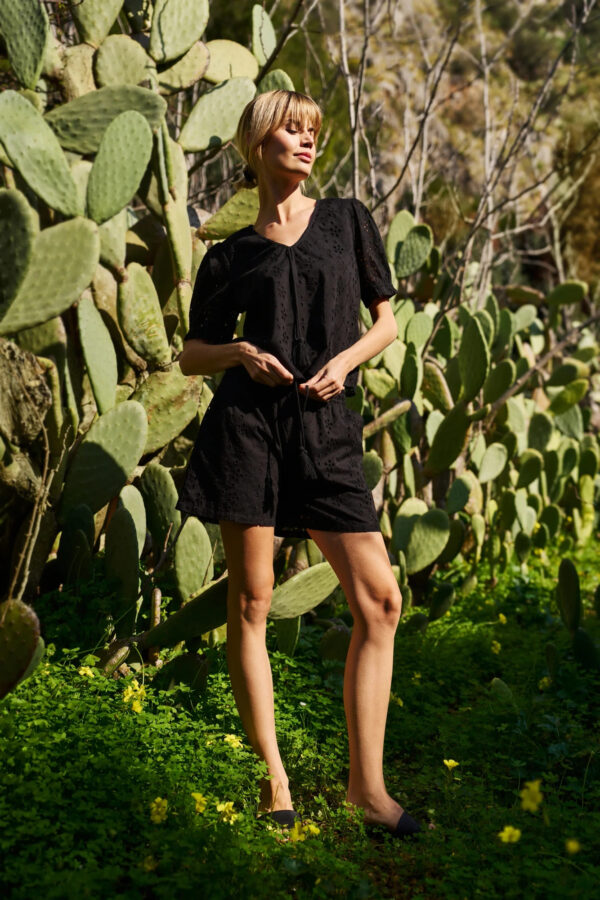 Bawełniane szorty czarne