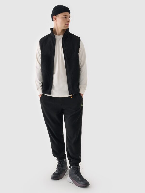 4F Longsleeve oversize z nadrukiem męski - biały