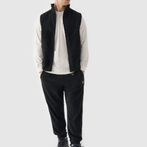 4F Longsleeve oversize z nadrukiem męski - biały