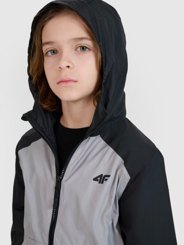 4F Kurtka przejściowa chłopięca - szara 122 (6-7 lat)