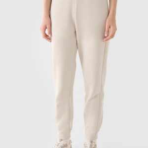 4F Spodnie dresowe joggery damskie - beżowe