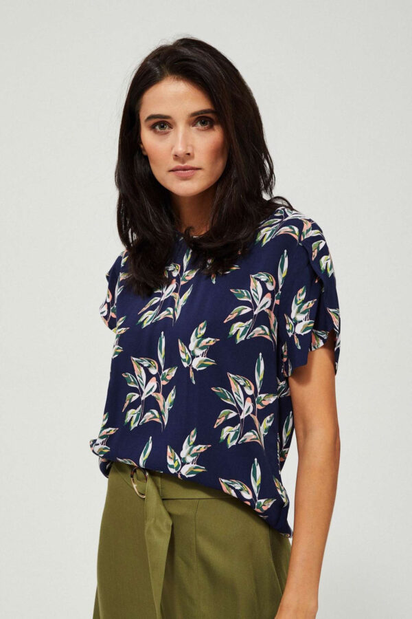 Bluzka z wiskozy z nadrukie