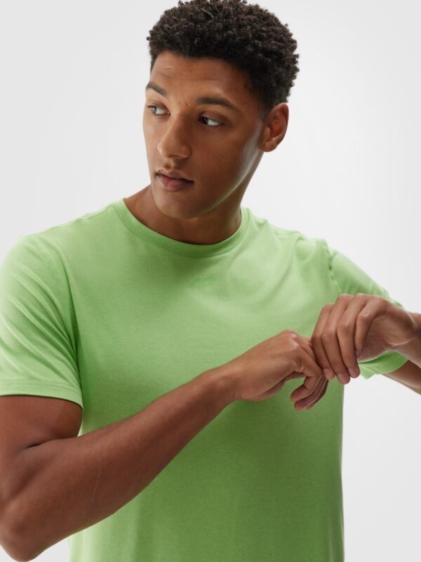 4F Koszulka treningowa regular szybkoschnąca męska - zielona