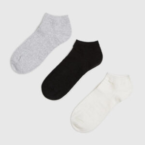 3 pack skarpetek, biały, szary, czarny