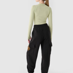 4F Spodnie dresowe joggery damskie - czarne