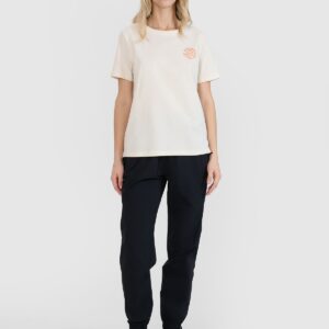 4F T-shirt oversize z nadrukiem damski - biały