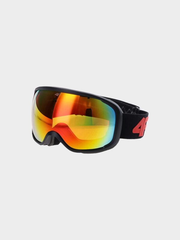 4F Gogle narciarskie z lustrzaną powłoką dziecięce - czarne