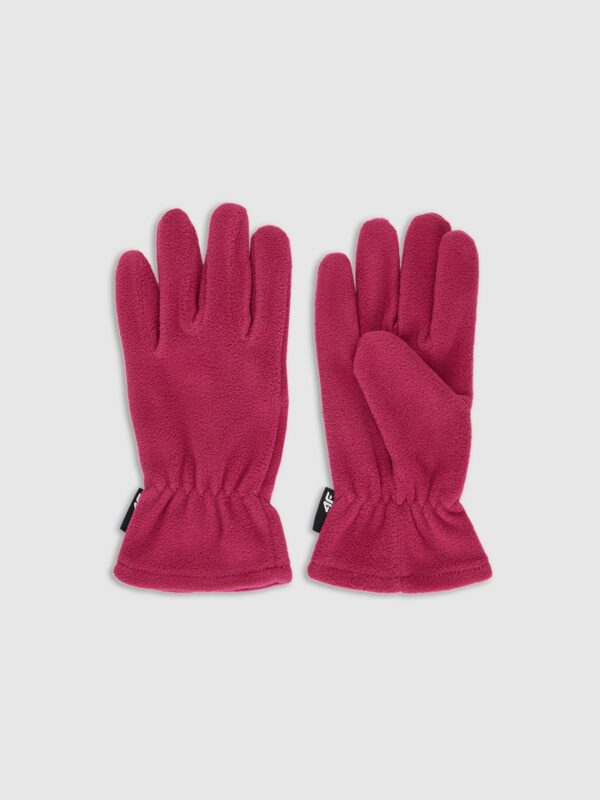 4F Rękawiczki polarowe dziecięce - różowe