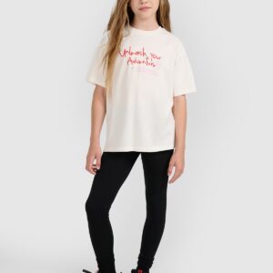 4F T-shirt regular z nadrukiem dziewczęcy - biały 134 (8-9 lat)