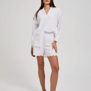 Bawełniane szorty białe