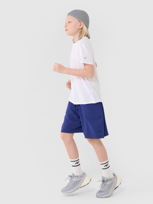 cf028a3478ea1c9e37202ec4c521984516be84c8 4F Spodenki dresowe chłopięce - niebieskie 122 (6-7 lat)