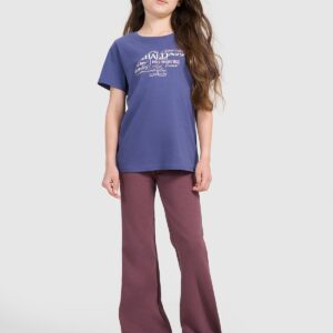 cf49553e7de31423e6b84e31aa715e23e3823288 4F T-shirt regular z nadrukiem dziewczęcy - granatowy 140 (9-10 lat)