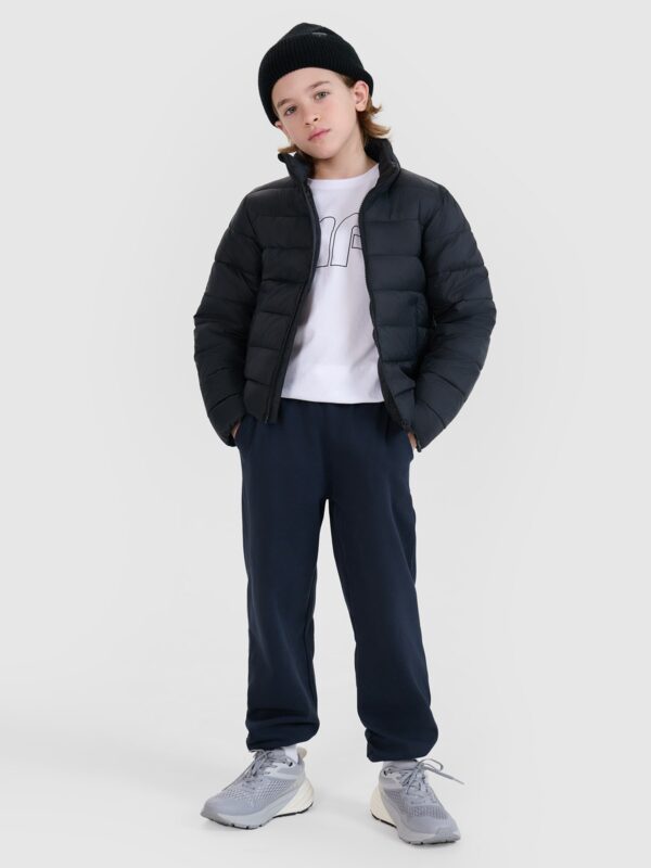 4F Kurtka puchowa z wypełnieniem syntetycznym chłopięca - czarna 128 (7-8 lat)