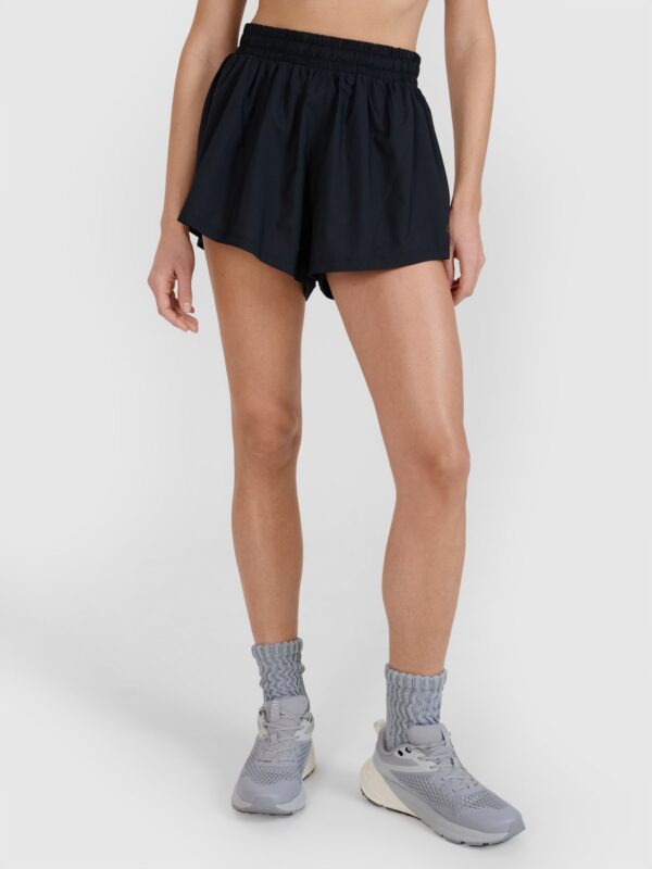 4F Spodenki treningowe szybkoschnące damskie - czarne