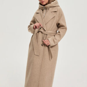 Dzianinowa czapka beżowa