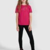 d015d9480d60094ee8a3ce1251af5347168d8dae 4F T-shirt regular z nadrukiem dziewczęcy - różowy 152 (11-12 lat)