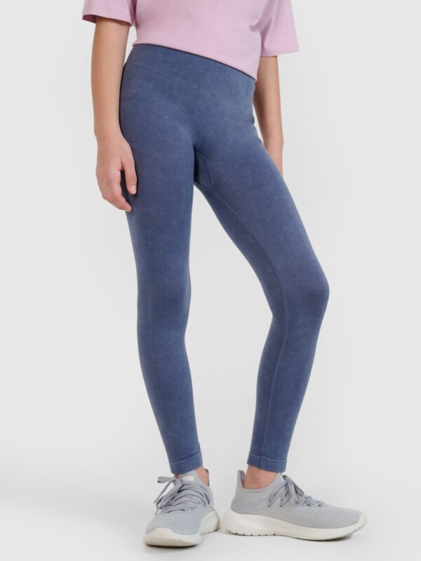 4F Legginsy dzianinowe dziewczęce - granatowa 152/158 (11-13 lat)