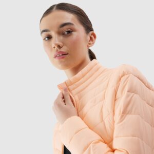 4F Kurtka puchowa z wypełnieniem z recyklingu damska - pomarańczowa