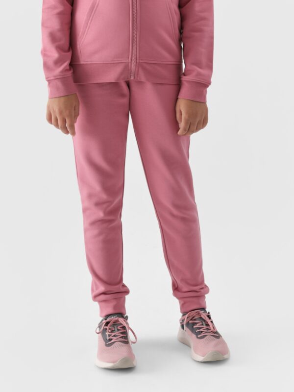 4F Spodnie dresowe joggery dziewczęce - różowe 164 (13-14 lat)