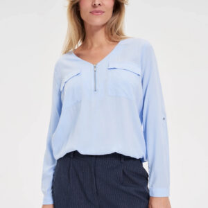 Koszula z wiskozy błękitna