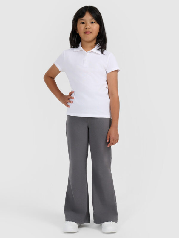 4F Koszulka polo slim dziewczęca - biała 152 (11-12 lat)