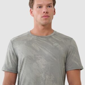 4F Koszulka treningowa regular szybkoschnąca męska - khaki