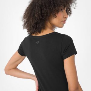 4F T-shirt slim gładki damski