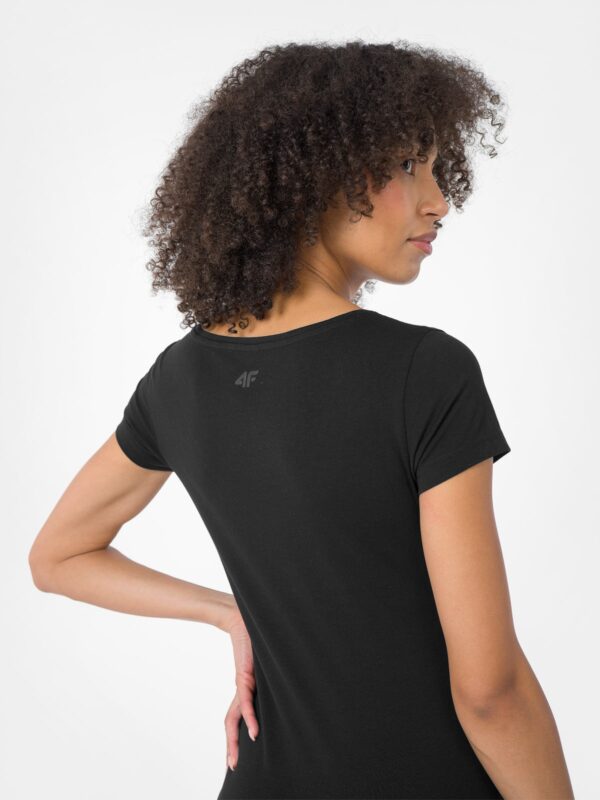 4F T-shirt slim gładki damski