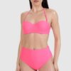 4F Dół od bikini damski - różowy