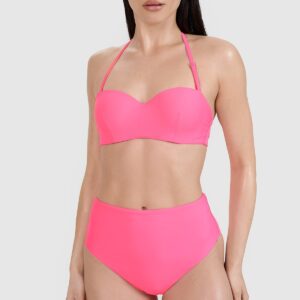 4F Dół od bikini damski - różowy