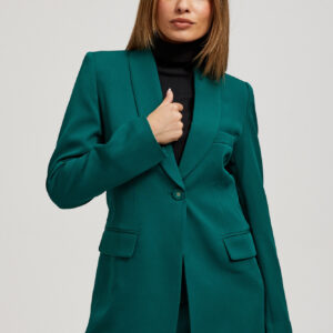 Jednorzędowa marynarka szmaragdowa