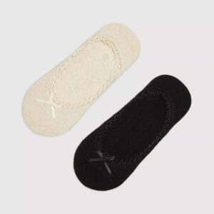 Skarpetki stopki z koronką 2-pack