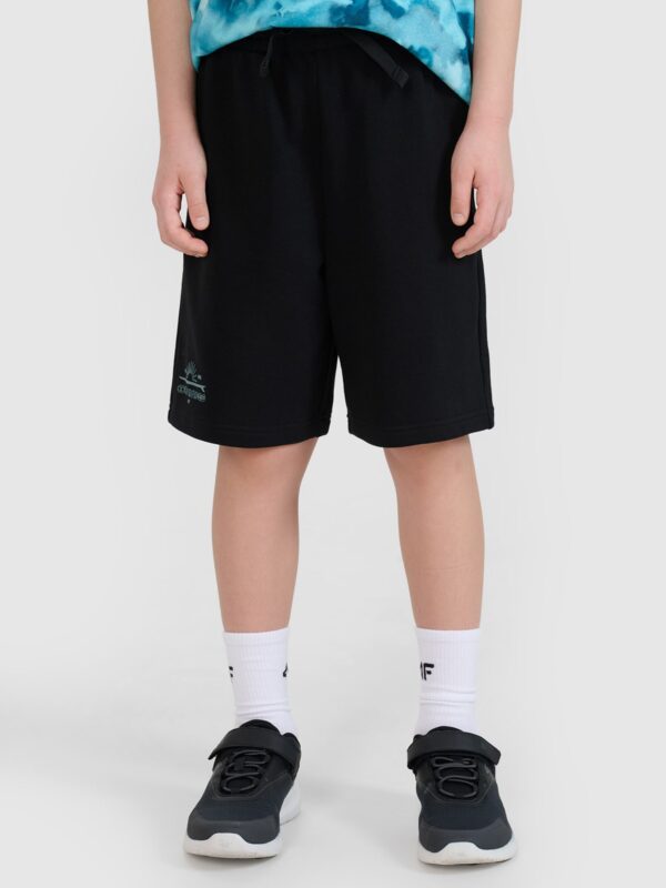 d2ba43c2be5092eb1fa96a20d12da17b22d1680d 4F Spodenki dresowe chłopięce - czarne 146 (10-11 lat)