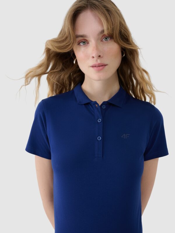 d3277af41887a93cbb0ec997be3910d9792feefc 4F Koszulka polo slim damska - granatowa