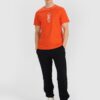 4F T-shirt regular z nadrukiem męski - pomarańczowy