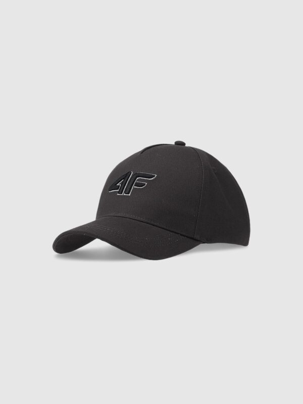 4F Czapka z daszkiem strapback dziecięca - szara