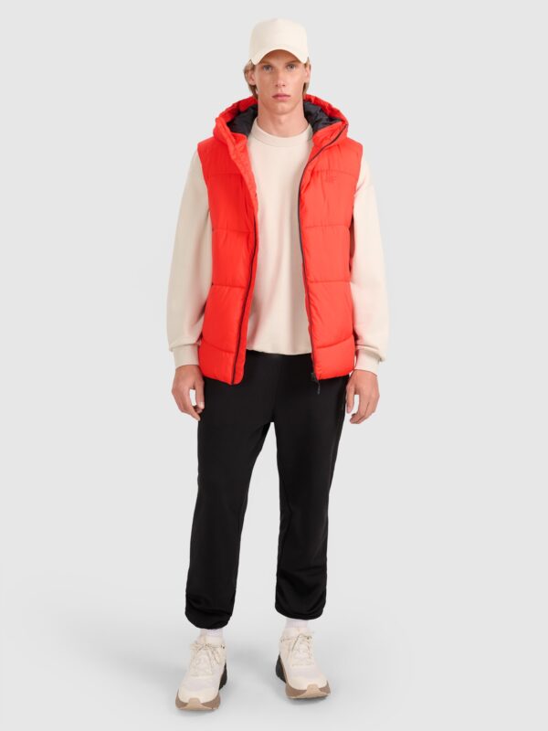 4F Bezrękawnik puchowy z wypełnieniem syntetycznym męski - czerwony