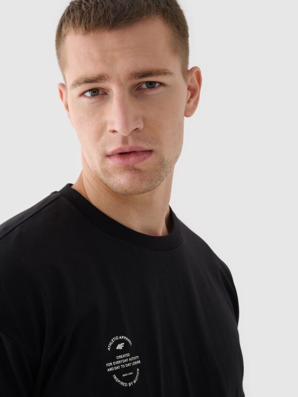 d5429f7f4c8b0bca67107fefa25f50165cc93347 4F T-shirt oversize gładki uniseks - czarny