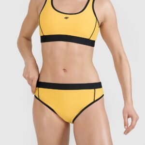 4F Dół od bikini damski - żółty