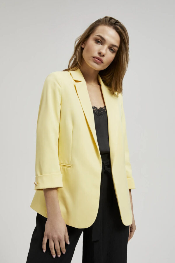 Marynarka z rękawami 3/4 żółta